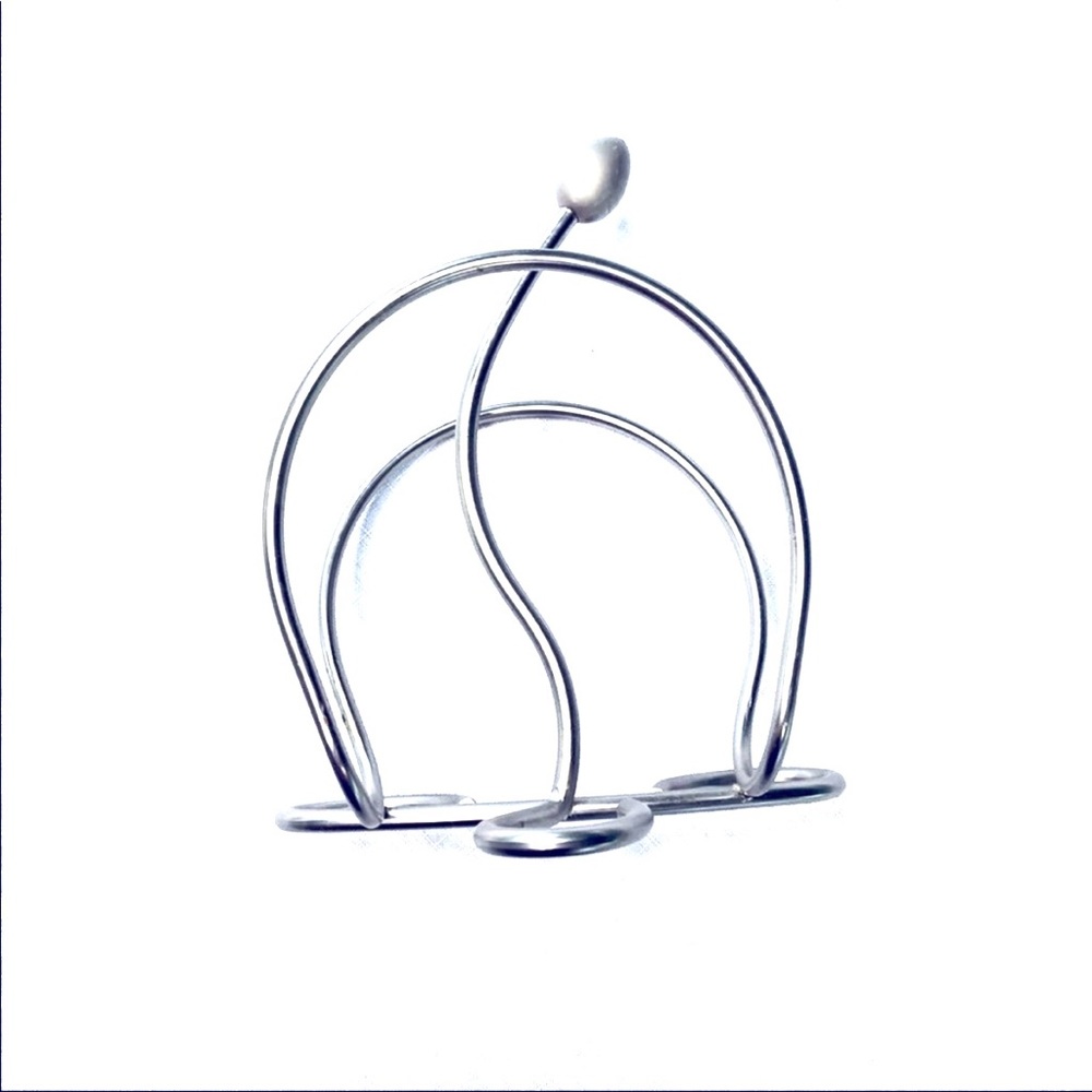 Satin Nickel Napkin Holder Contemporary Semi-Circle Metal Tabletop Organizer